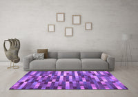 Machine Washable Abstract Purple Contemporary Rug, wshcon1221pur