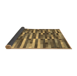 Sideview of Abstract Brown Contemporary Rug, con1221brn