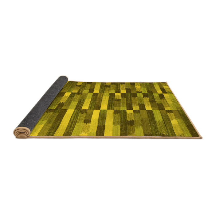 Sideview of Abstract Yellow Contemporary Rug, con1221yw