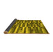 Sideview of Abstract Yellow Contemporary Rug, con1221yw