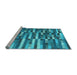 Sideview of Machine Washable Abstract Light Blue Contemporary Rug, wshcon1221lblu