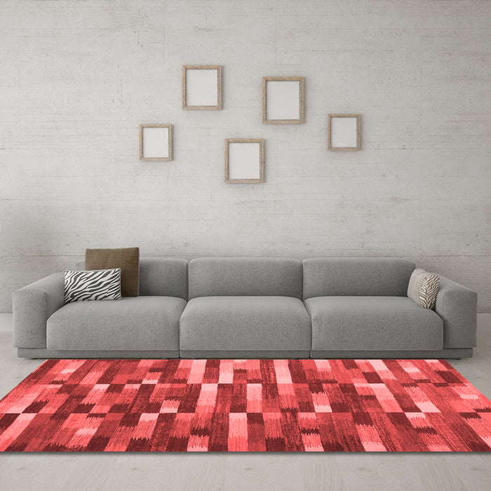 Contemporary Red Washable Rugs