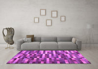 Machine Washable Abstract Pink Contemporary Rug, wshcon1221pnk