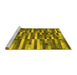 Sideview of Machine Washable Abstract Yellow Contemporary Rug, wshcon1221yw