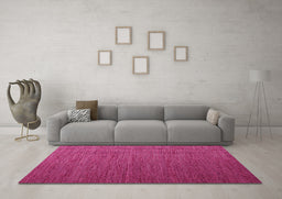 Machine Washable Abstract Pink Contemporary Rug in a Living Room, wshcon1222pnk