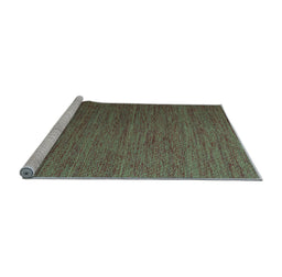 Sideview of Machine Washable Abstract Light Blue Contemporary Rug, wshcon1222lblu