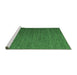 Sideview of Machine Washable Abstract Emerald Green Contemporary Area Rugs, wshcon1222emgrn