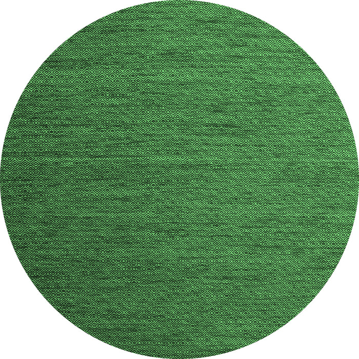 Round Abstract Emerald Green Contemporary Rug, con1222emgrn