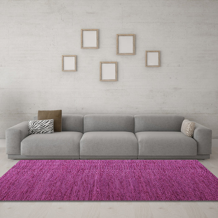 Machine Washable Abstract Purple Contemporary Area Rugs in a Living Room, wshcon1222pur