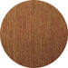 Round Abstract Brown Contemporary Rug, con1222brn