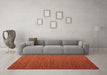 Machine Washable Abstract Orange Contemporary Area Rugs in a Living Room, wshcon1222org