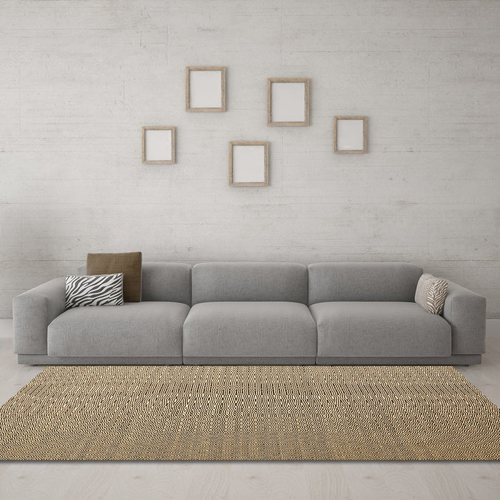 Machine Washable Abstract Brown Contemporary Rug in a Living Room,, wshcon1223brn
