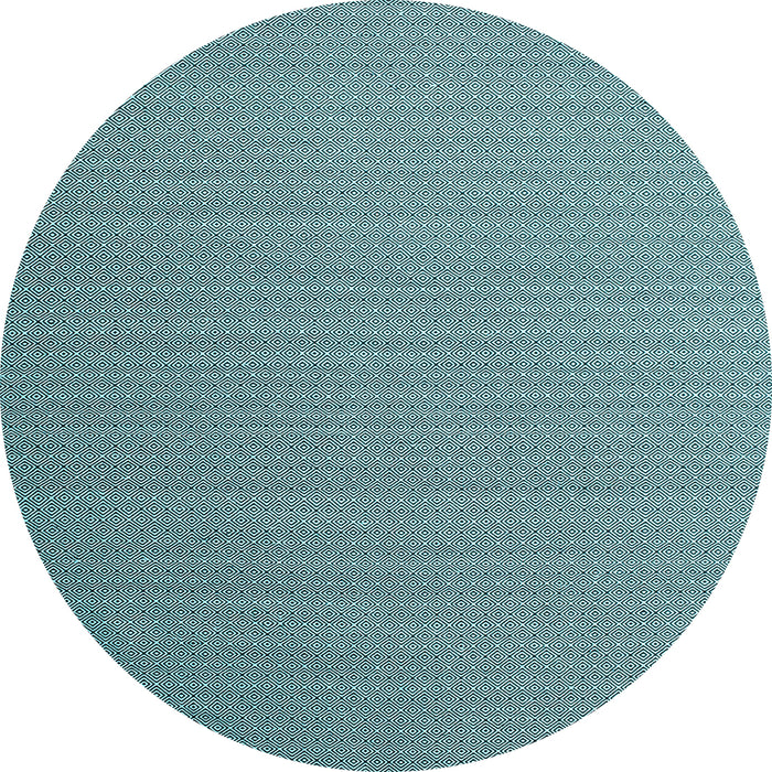 Round Abstract Light Blue Contemporary Rug, con1223lblu