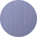 Round Abstract Blue Contemporary Rug, con1223blu