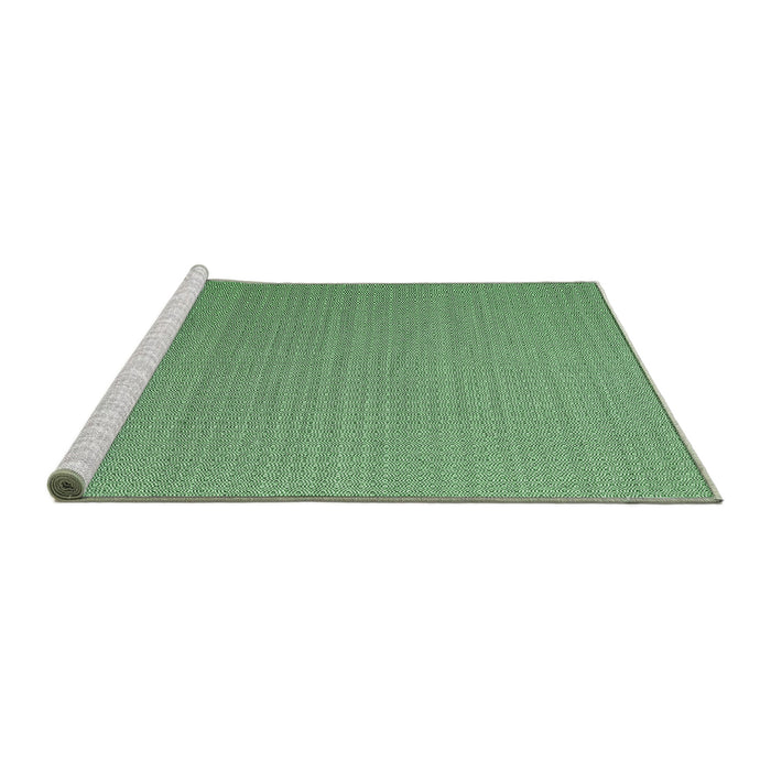 Sideview of Machine Washable Abstract Emerald Green Contemporary Area Rugs, wshcon1223emgrn