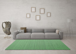 Machine Washable Abstract Emerald Green Contemporary Area Rugs in a Living Room,, wshcon1223emgrn