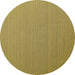 Round Abstract Yellow Contemporary Rug, con1223yw