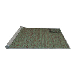Sideview of Machine Washable Abstract Light Blue Contemporary Rug, wshcon1224lblu