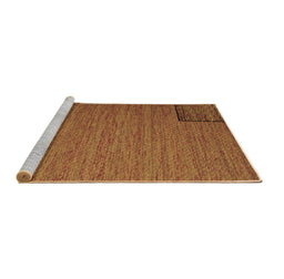 Sideview of Machine Washable Abstract Brown Contemporary Rug, wshcon1224brn