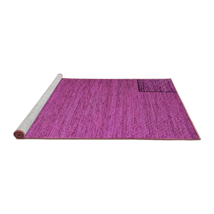 Sideview of Machine Washable Abstract Purple Contemporary Area Rugs, wshcon1224pur