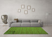 Machine Washable Abstract Green Contemporary Area Rugs in a Living Room,, wshcon1224grn