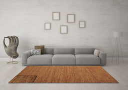 Machine Washable Abstract Brown Contemporary Rug in a Living Room,, wshcon1224brn