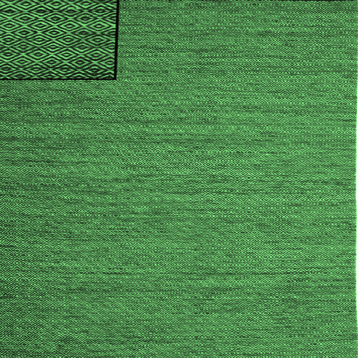 Square Machine Washable Abstract Emerald Green Contemporary Area Rugs, wshcon1224emgrn