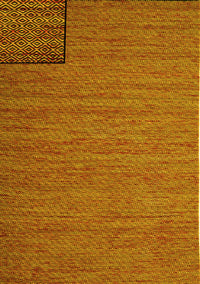 Abstract Yellow Contemporary Rug, con1224yw