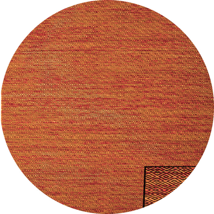Square Abstract Orange Contemporary Rug, con1224org
