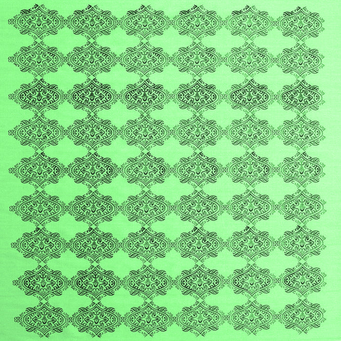 Square Abstract Emerald Green Contemporary Rug, con1225emgrn