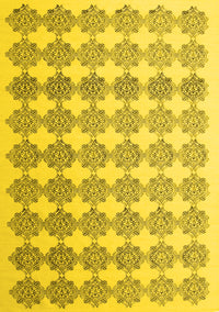 Abstract Yellow Contemporary Rug, con1225yw