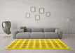 Machine Washable Abstract Yellow Contemporary Rug in a Living Room, wshcon1225yw