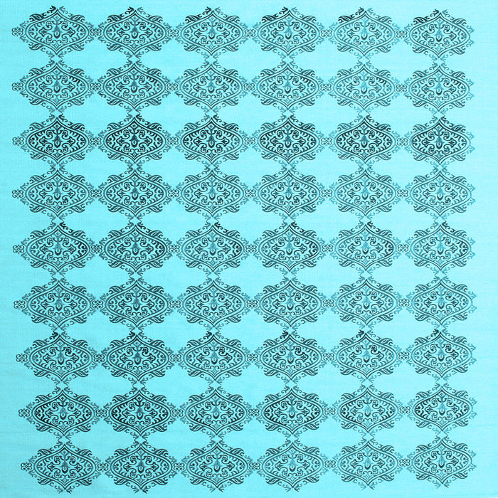 Square Abstract Light Blue Contemporary Rug, con1225lblu