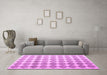 Machine Washable Abstract Pink Contemporary Rug in a Living Room, wshcon1225pnk