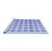 Sideview of Machine Washable Abstract Blue Contemporary Rug, wshcon1225blu