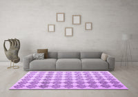 Machine Washable Abstract Purple Contemporary Rug, wshcon1225pur