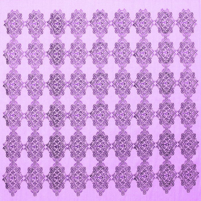 Square Machine Washable Abstract Purple Contemporary Area Rugs, wshcon1225pur
