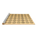 Sideview of Machine Washable Abstract Brown Contemporary Rug, wshcon1225brn