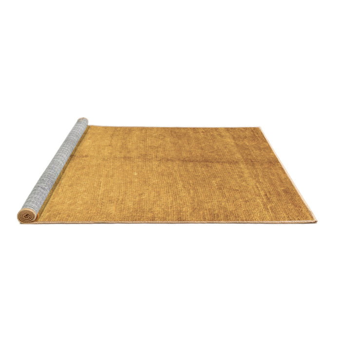 Sideview of Machine Washable Abstract Brown Contemporary Rug, wshcon1226brn
