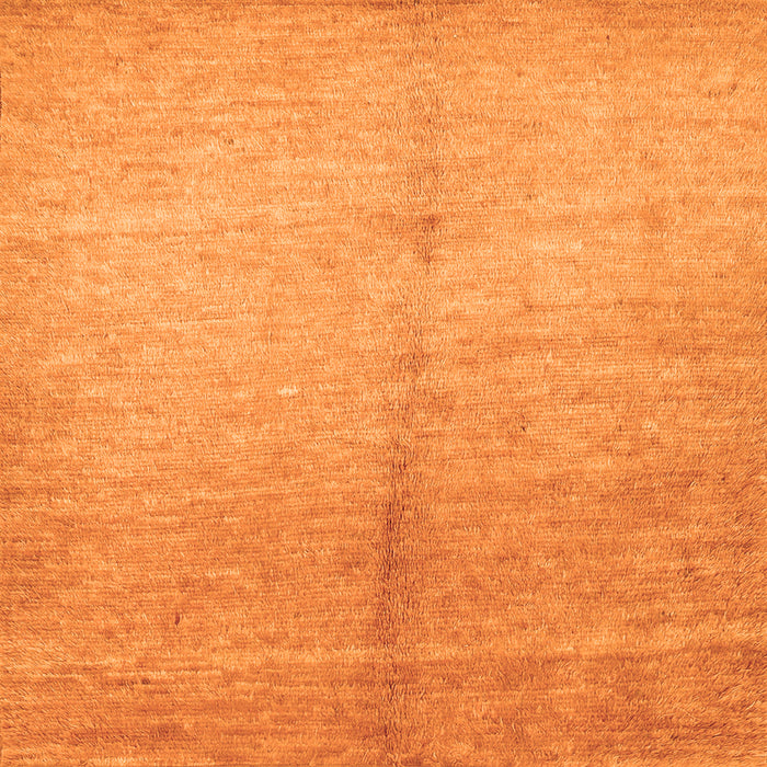 Round Machine Washable Abstract Orange Contemporary Area Rugs, wshcon1226org