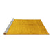 Sideview of Machine Washable Abstract Yellow Contemporary Rug, wshcon1226yw