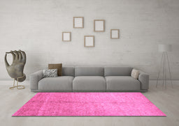 Machine Washable Abstract Purple Contemporary Area Rugs in a Living Room, wshcon1226pur