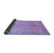 Sideview of Abstract Blue Contemporary Rug, con1226blu