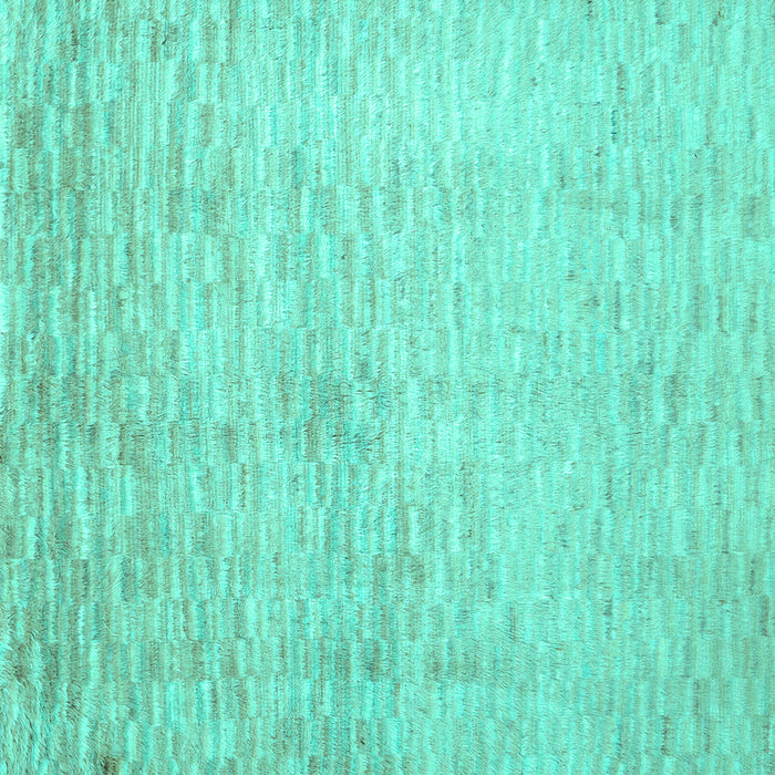 Square Abstract Turquoise Contemporary Rug, con1227turq
