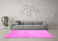 Machine Washable Abstract Pink Contemporary Rug, wshcon1227pnk