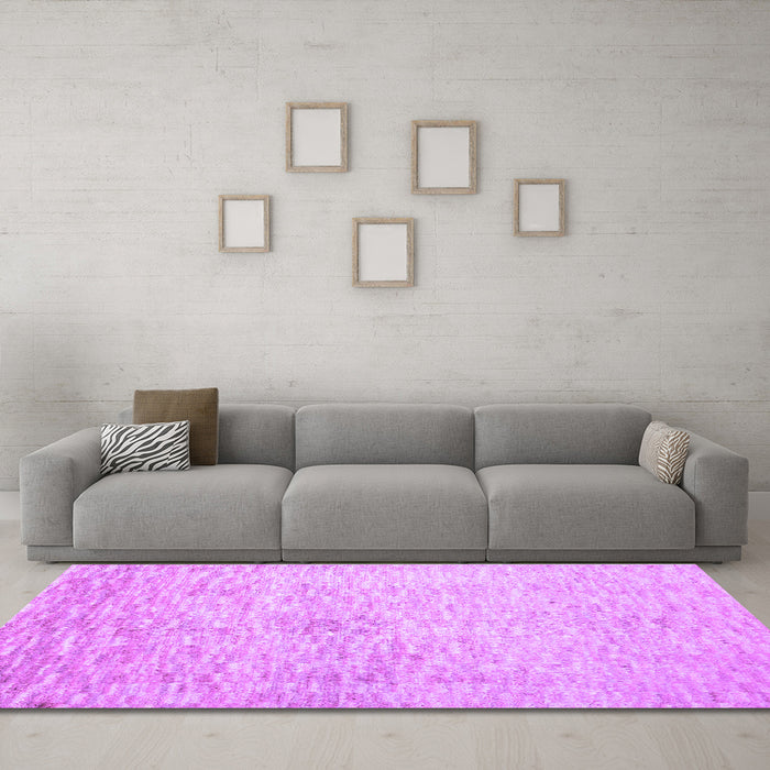 Machine Washable Abstract Purple Contemporary Area Rugs in a Living Room, wshcon1227pur