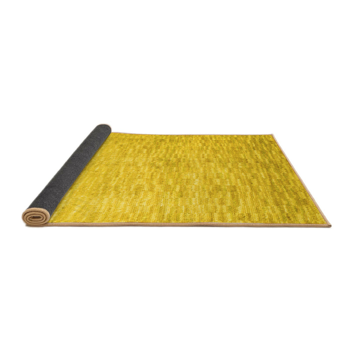 Sideview of Abstract Yellow Contemporary Rug, con1227yw