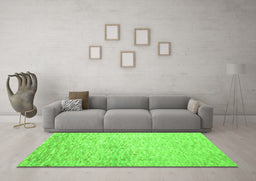 Machine Washable Abstract Green Contemporary Area Rugs in a Living Room,, wshcon1227grn