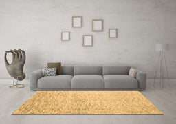 Machine Washable Abstract Brown Contemporary Rug in a Living Room,, wshcon1227brn