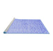 Sideview of Machine Washable Abstract Blue Contemporary Rug, wshcon1227blu